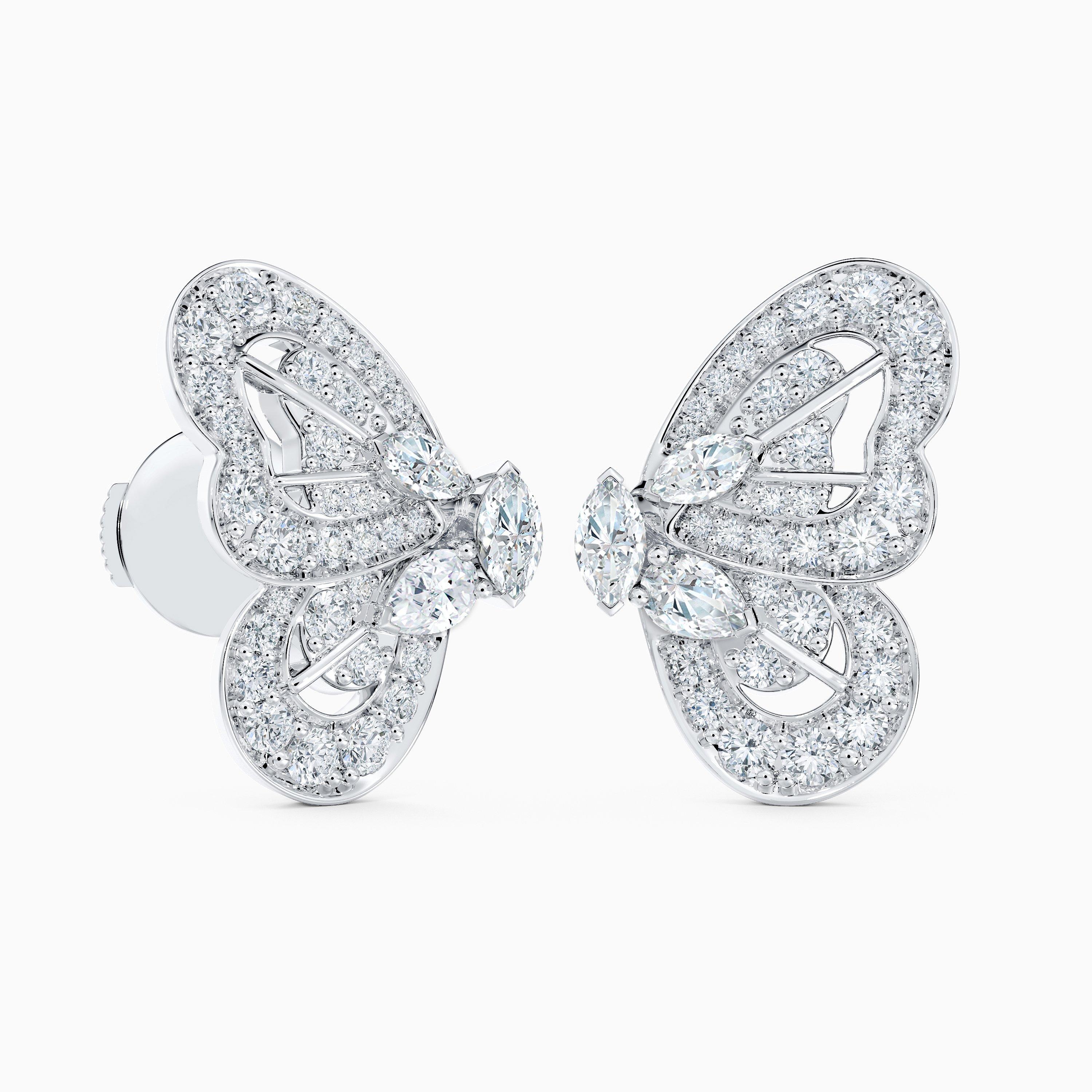 Portraits of Nature Butterfly 白金钻石耳环, image 2
