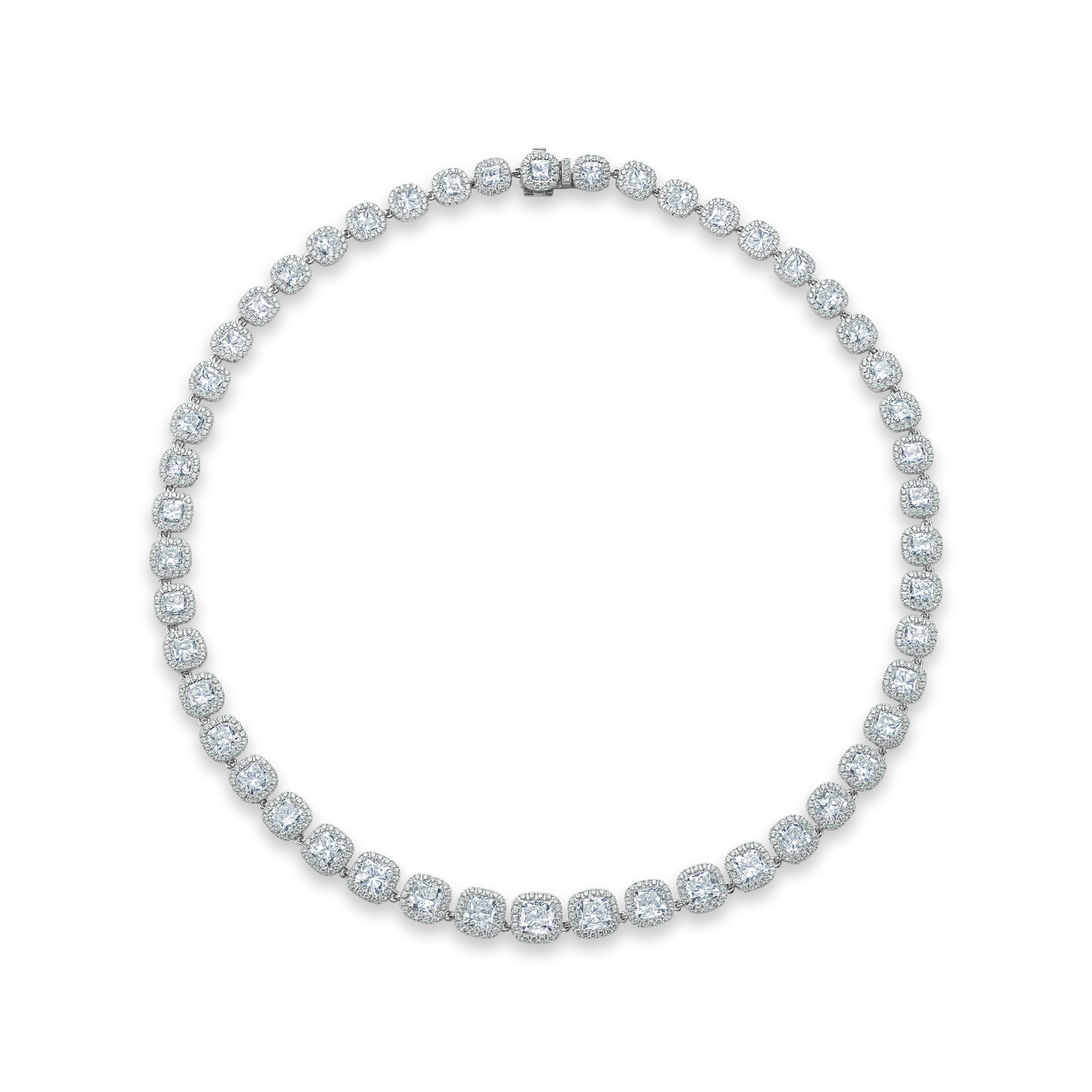 Aura Cushion-Cut Diamond Necklace, image 1