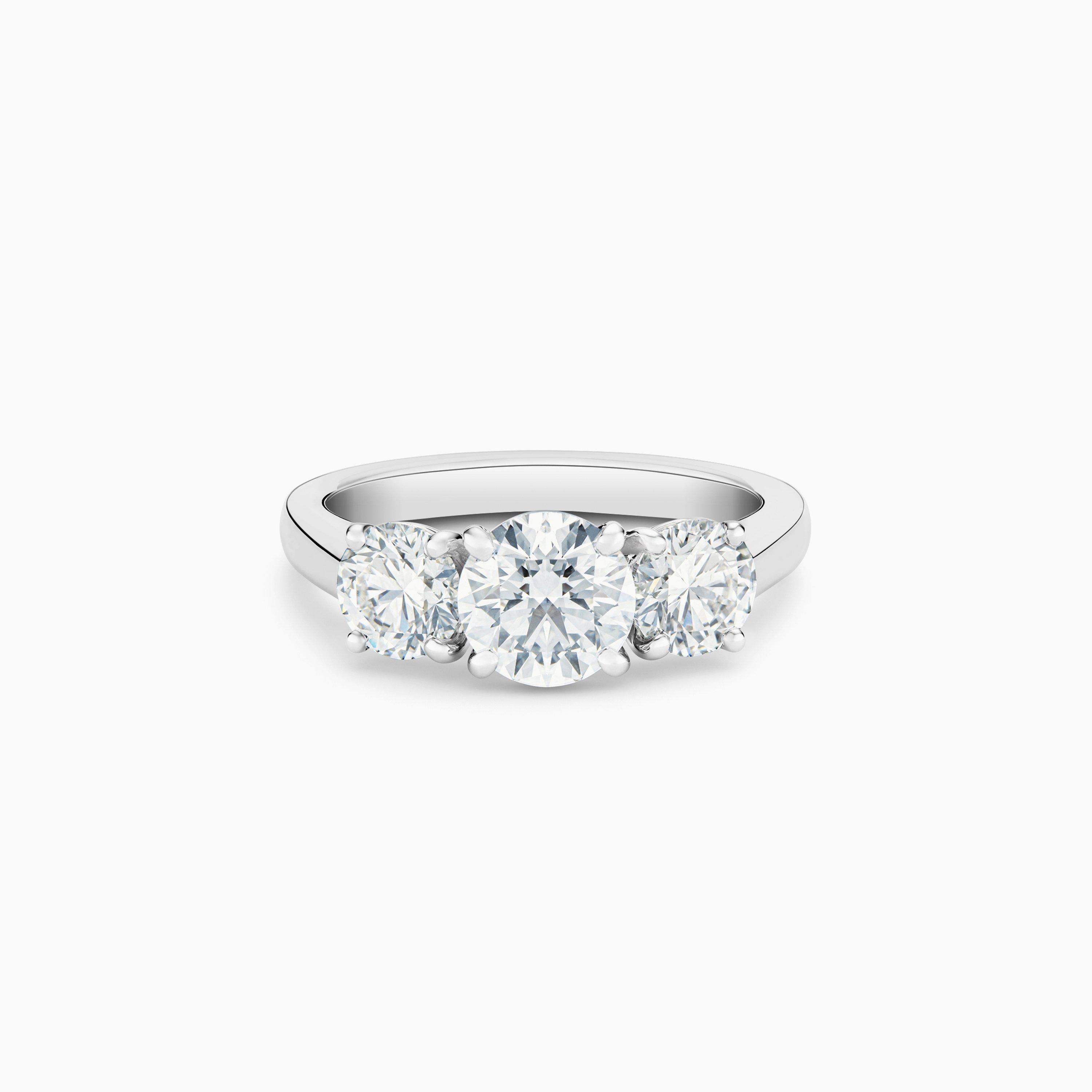 DB Classic Trio Round Brilliant Diamond Ring, image 1