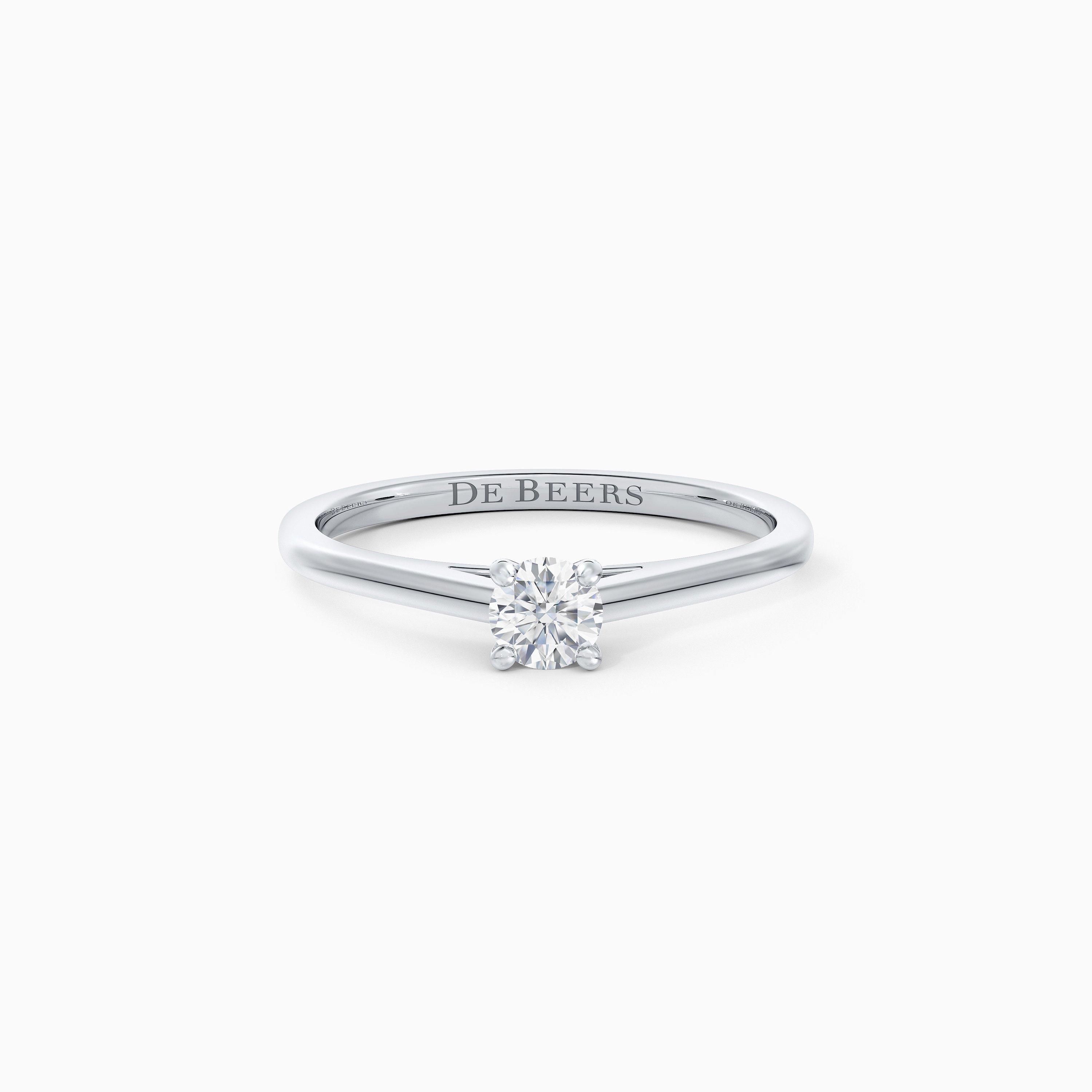 DB Classic round brilliant diamond ring in platinum, image 1