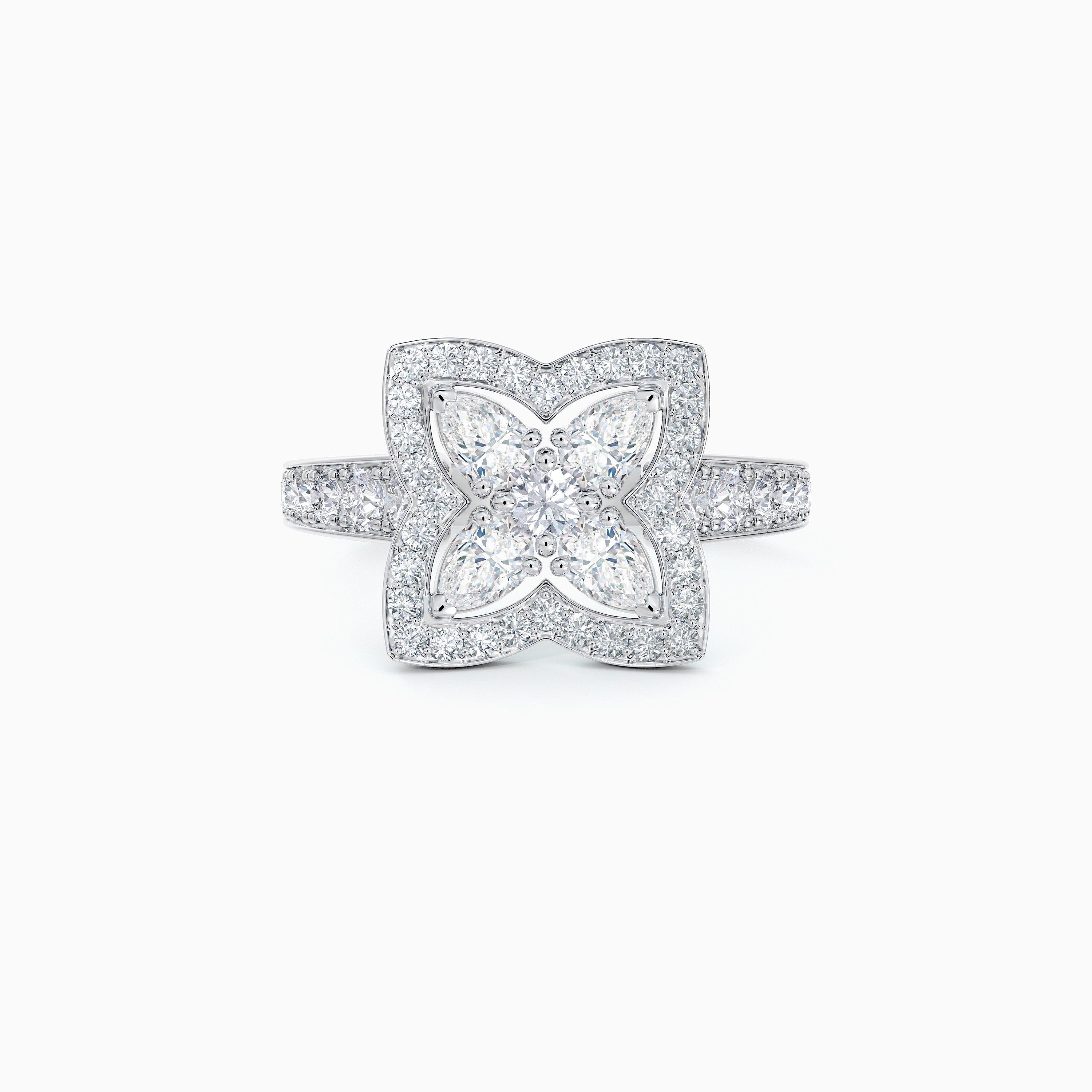 Enchanted Lotus ring in white gold, image 1